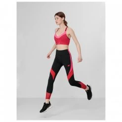 4F - Women's Long Functional Trousers with Waist Pocket - Legging -Pantalons de bloc Soldes 4f womens long functional trousers with waist pocket legging detail 3