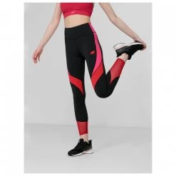 4F - Women's Long Functional Trousers with Waist Pocket - Legging -Pantalons de bloc Soldes 4f womens long functional trousers with waist pocket legging detail 5