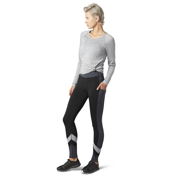Smartwool - Women's Merino Sport Fleece Colorblock Tight - Collant de running 4 Smartwool - Women's Merino Sport Fleece Colorblock Tight - Collant de running – Image 2